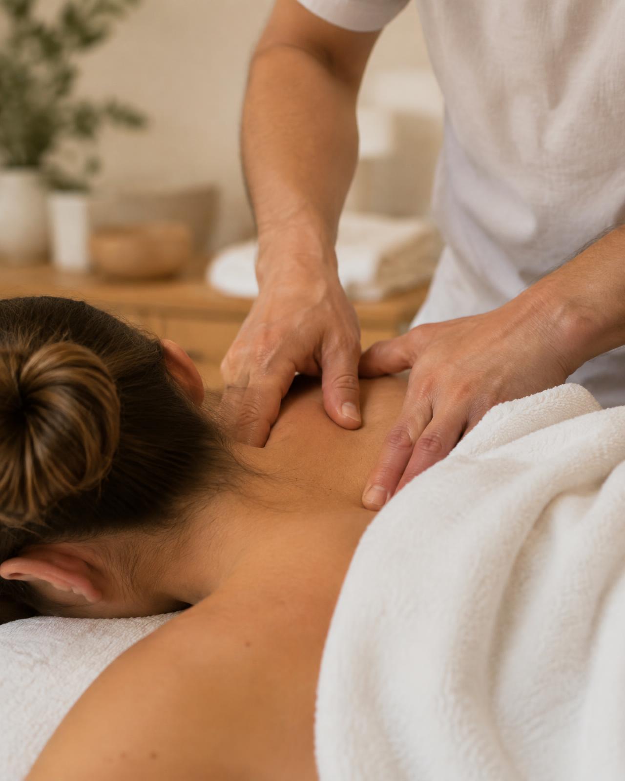 Focused neck and shoulder massage treatment